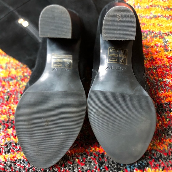 Aldo tall suede heel boots Sz 7.5 - Picture 12 of 16